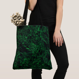Tote Bag Texture vert foncé, éponge détruite ou corrodée