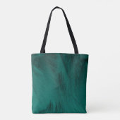 Tote Bag Texture Vintage de plumes vert foncé (Dos)