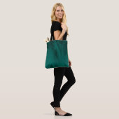 Tote Bag Texture Vintage de plumes vert foncé (Sur le modèle)