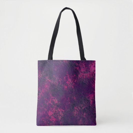 Tote Bag texture violet foncé texturé en marbre de daim g (Devant)