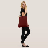Tote Bag Textured dark red, red-brown. (Sur le modèle)