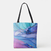 Tote Bag Textures fluides, art abstrait de luxe. (Dos)