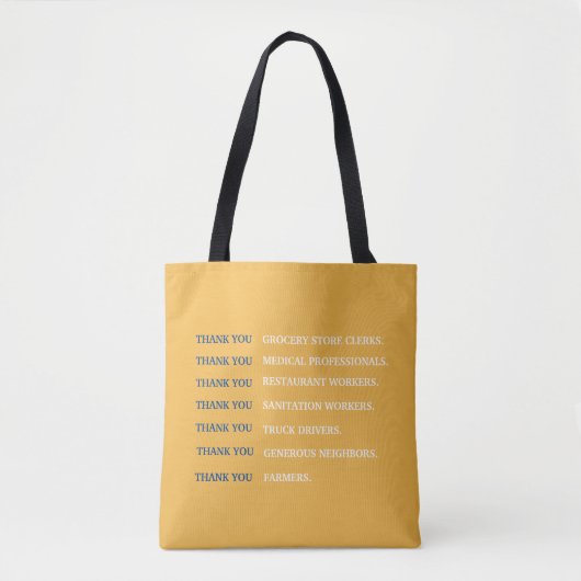 Tote Bag Thank you workers (Devant)
