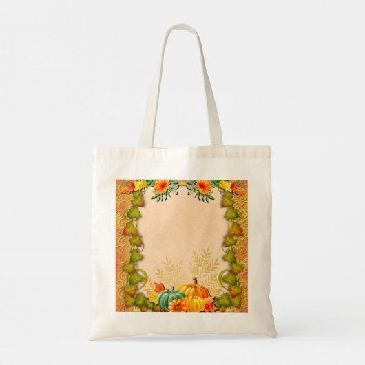 Tote Bag Thanksgiving Automne Automne Maple Feuilles et cit (Dos)