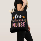 Tote Bag Thanksgiving One Thankful Nurse Leopard Fall Groov (De près)