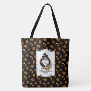 Tote Bag Thanksgiving Shetland Sheepdog (merle bleu) Drôle