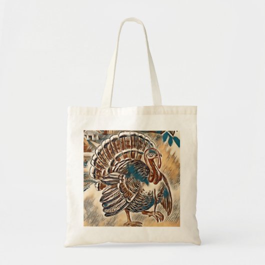 Tote Bag Thanksgiving Turquie Fourre-tout moderne (Devant)