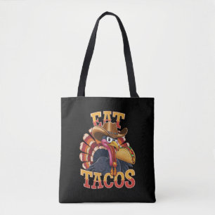 Tote Bag Thanksgiving Turquie Mange Tacos Drôle Mexicain