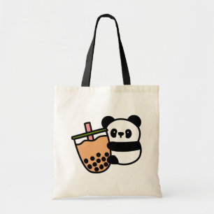 Tote Bag Thé à bulle mou et ours de panda