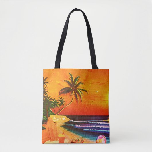 TOTE BAG THE BEACH SUNSET (Devant)