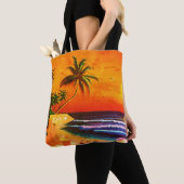 TOTE BAG THE BEACH SUNSET (De près)