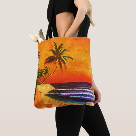 TOTE BAG THE BEACH SUNSET (De près)