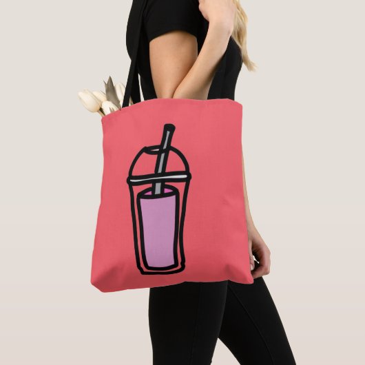 Tote Bag Thé de lait Bubble Thé boisson ado mignonne (De près)