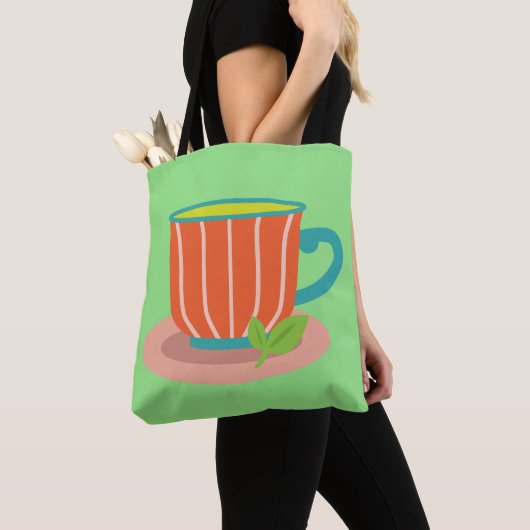 Tote Bag Thé de menthe poivrée pour les amateurs de thé (De près)