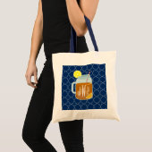 Tote Bag Thé doux décoré d'un monogramme de pot de maçon - (Devant (produit))