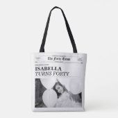 Tote Bag The Forty Times Newspaper 40th Birthday Party (Dos)