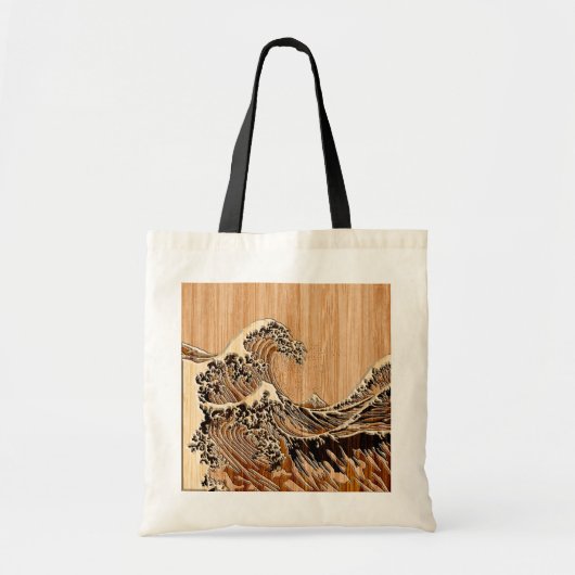 Tote Bag The Great Hokusai Wave Bamboo (Devant)