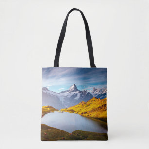 Tote Bag The majestic peaks of Schreckhorn and Wetterhorn.