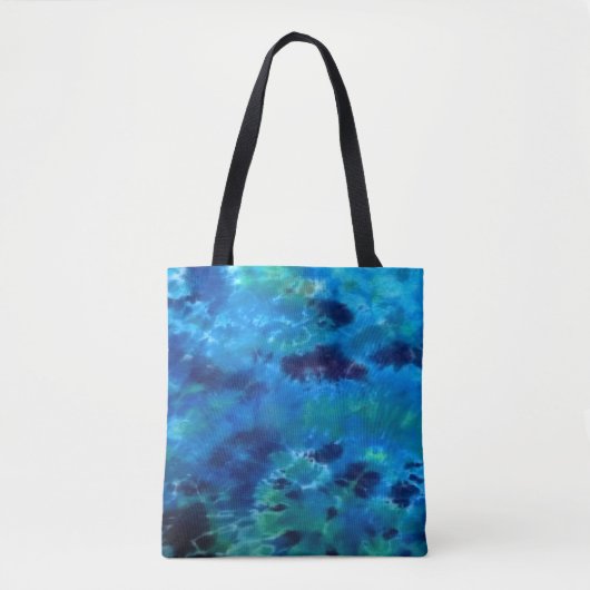 Tote Bag The Ocean Blues - Boho Art folklorique teint en Cr (Devant)