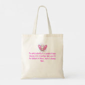 TOTE BAG THE PINK BUTTERFLY DESIGN IS A SYMBOL OF HOPE. (Dos)