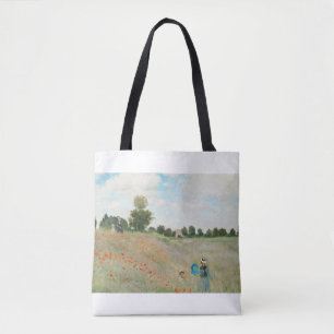 Tote Bag The Poppy Field near Argenteuil by Claude Monet