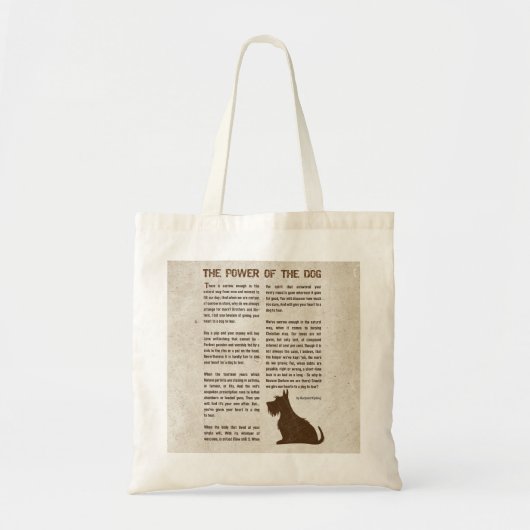 Tote Bag The Power of the Dog Poem - Rudyard Kipling (Devant)