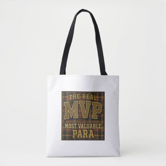 Tote Bag The Real MVP: Most Valuable Para Custom (Devant)