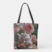 Tote Bag Thé Rose de chou rose (Dos)
