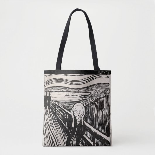 Tote Bag The Scream – Edvard Munch – Custom Text  (Devant)