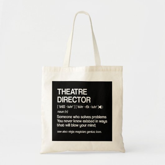 Tote Bag Théâtre Directeur Définition Théâtre musical Broad (Devant)