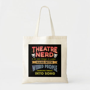 Tote Bag Theatre Nerd, Funny Broadway Actor Actress Musical