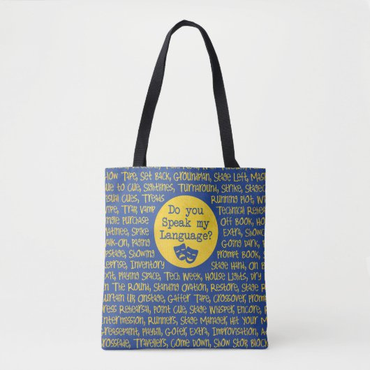 Tote Bag Théâtre : Parlez ma langue (Devant)