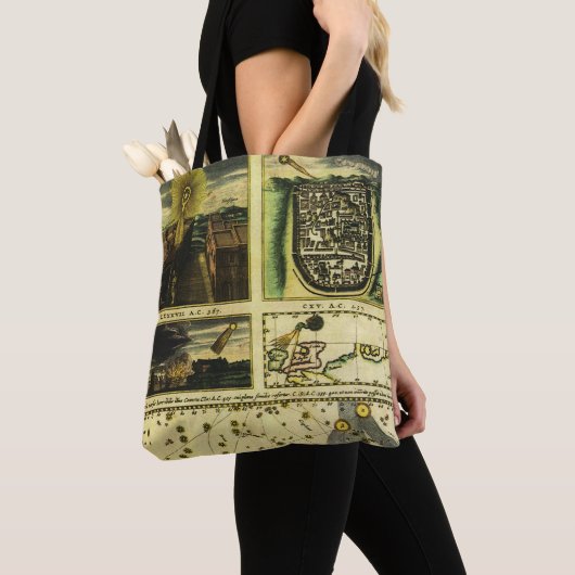 Tote Bag Theatrum Cometicum Comètes par Stanislaw Lubieniec (De près)