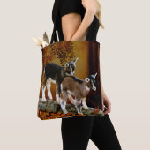 Tote Bag Thème d'automne bébés chèvres (De près)