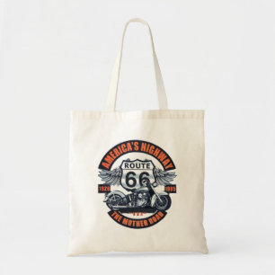 Tote Bag Thème de base foncé Route 66 Motos