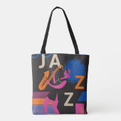 Tote Bag Thème de jazz Saxophone (Dos)