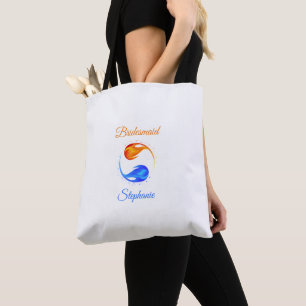 Tote Bag Thème de mariage Demoiselle d'honneur - Flamme jum