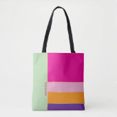 Tote Bag Thème de motif coloré chic et stylé  (Devant)