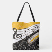 Tote Bag Thème de musique Gold personnalisée (Dos)