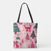 Tote Bag Thème de Noël Flambeaux de Noël (Dos)