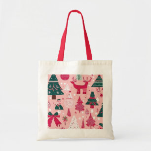 Tote Bag Thème de Noël Flambeaux de Noël