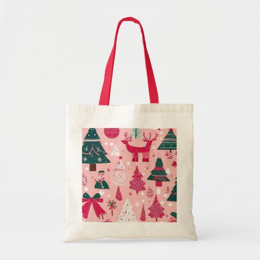 Tote Bag Thème de Noël Flambeaux de Noël (Devant)