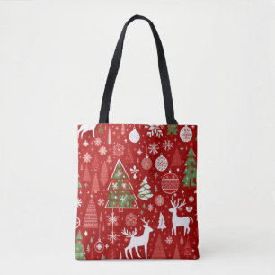 Tote Bag Thème de Noël Flambeaux de Noël