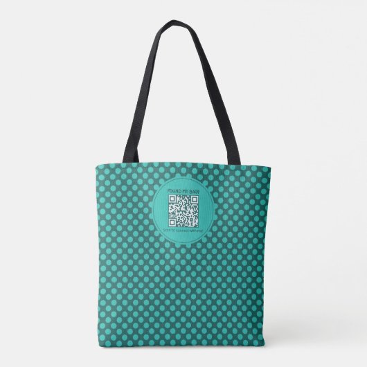 Tote Bag Thème de points chic Smart Code QR dynamique (Dos)