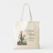 Tote Bag Thème Désert Fête de Bachelorette Cactus en Fleur (Dos)