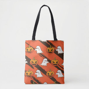 Tote Bag Thème d'Halloween citrouille, motif sans couture.