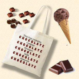 Tote Bag Thème Foodie au chocolat