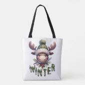 Tote Bag Thème Moose d'hiver (Dos)