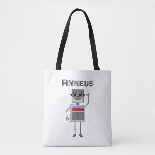 Tote Bag Thème Robot personnalisé (Devant)