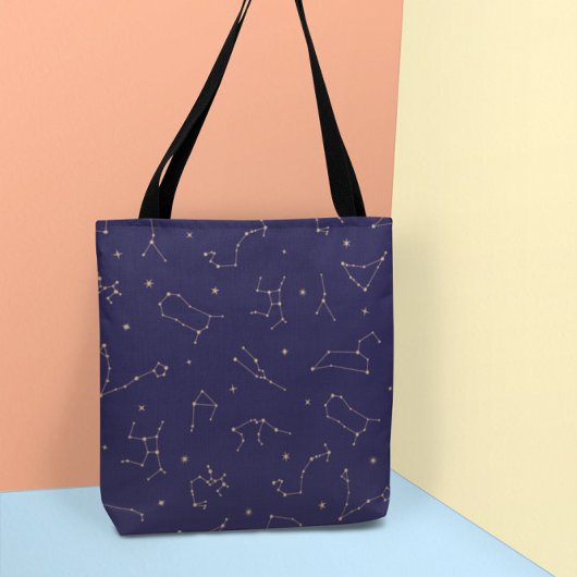 Tote Bag Thème Solareclipse étoile d'or céleste